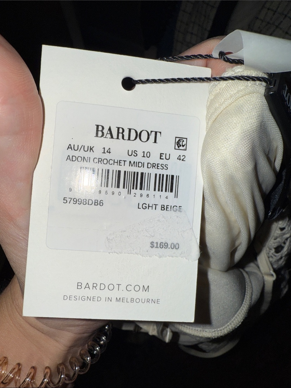 BARDOT Adoni Crochet dress- Size 10 - Picture 3 of 3